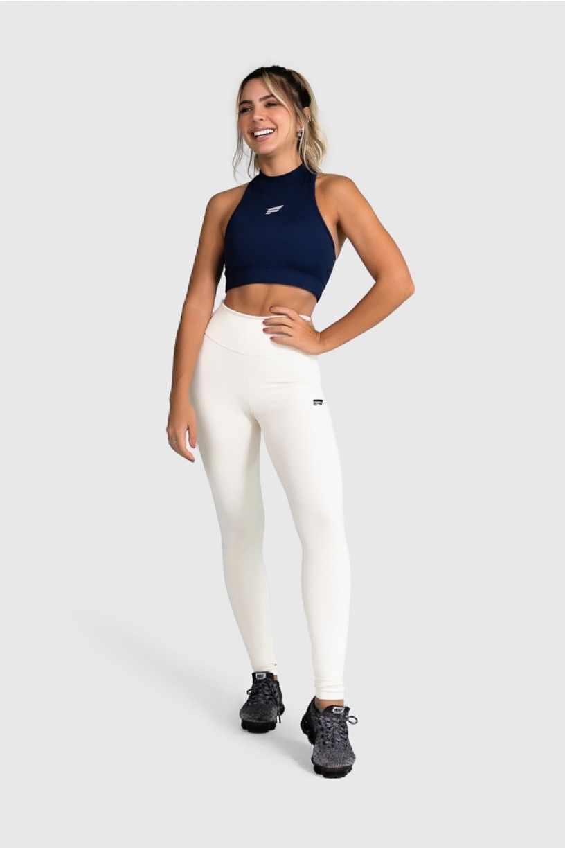 Cropped Fitness Gola Alta (Azul Marinho) | Ref: GO8-H