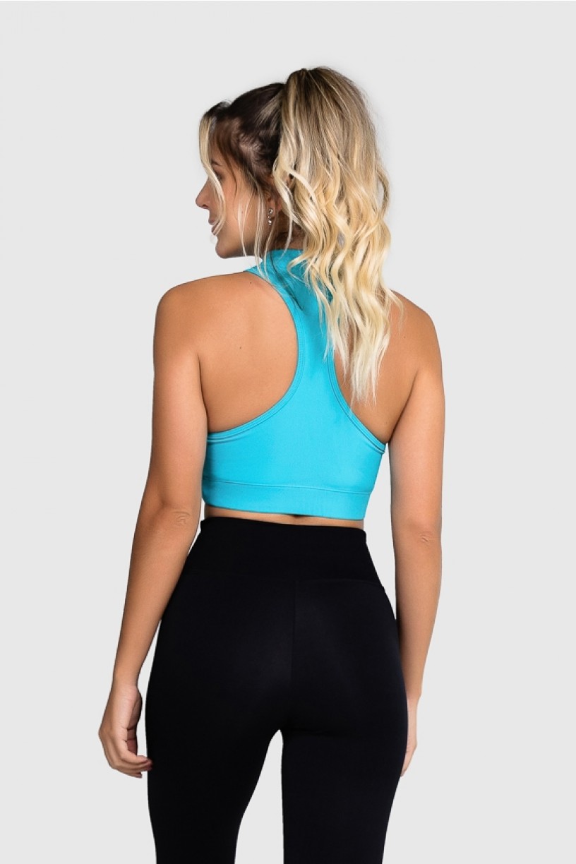 Cropped Fitness Gola Alta (Azul) | Ref: GO8-E