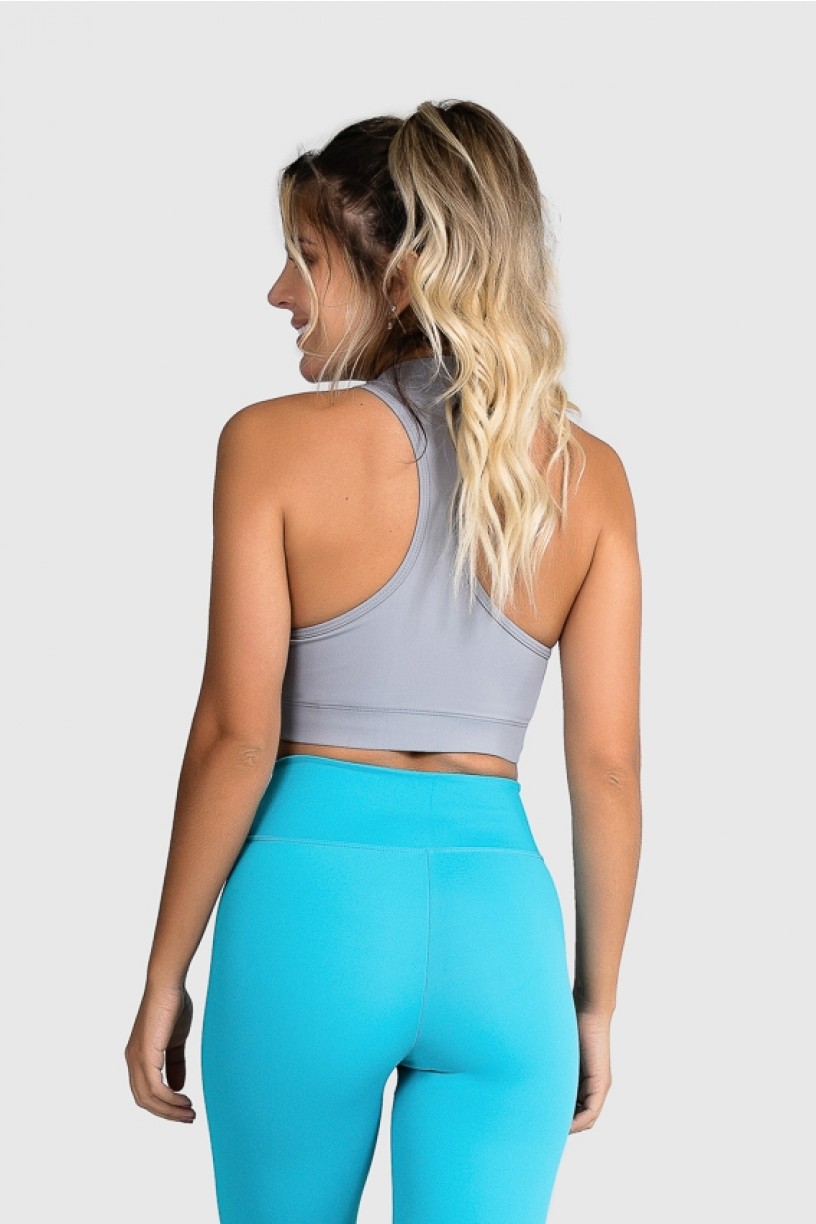 Cropped Fitness Gola Alta (Cinza) | Ref: GO8-J