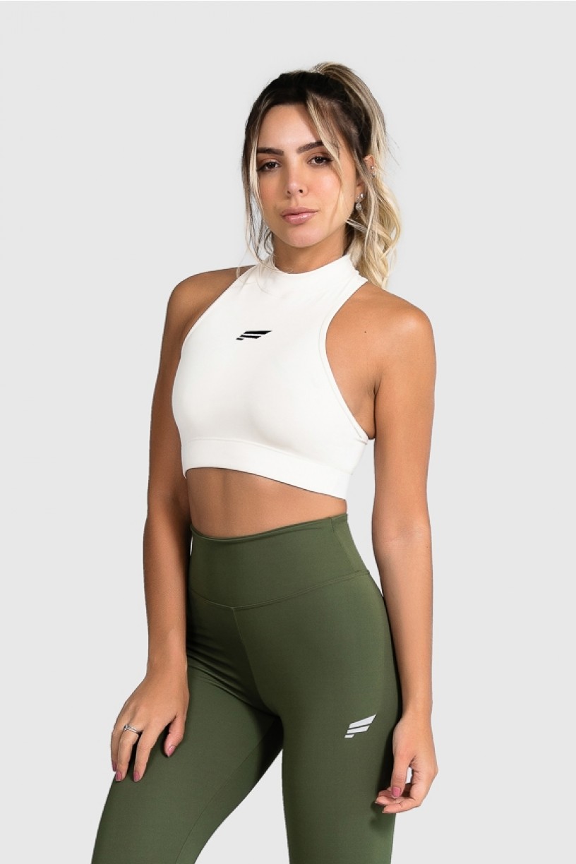 Cropped Fitness Gola Alta (Off-White) | Ref: GO8-D