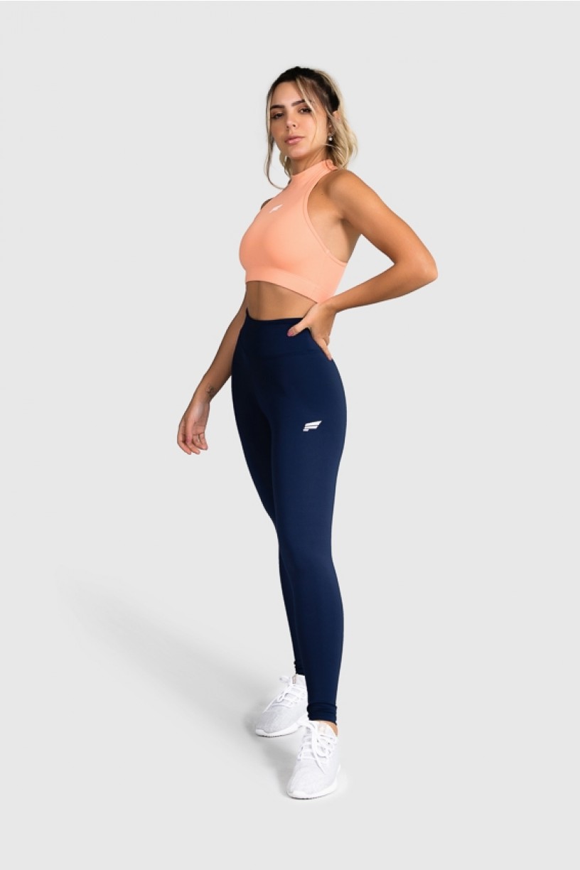 Cropped Fitness Gola Alta (Salmão) | Ref: GO8-F