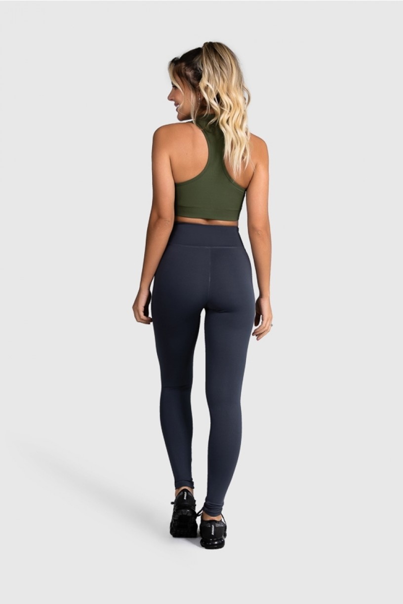 Cropped Fitness Gola Alta (Verde Militar) | Ref: GO8-I