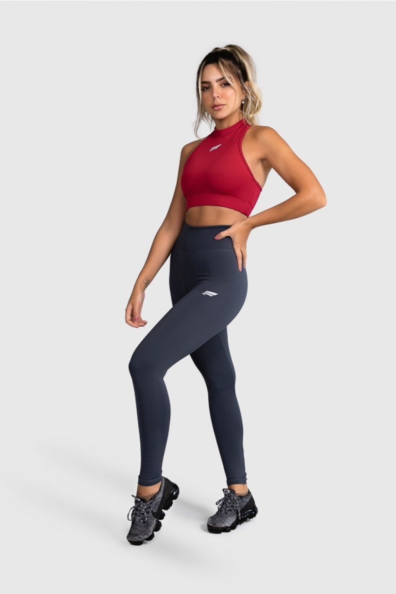 Cropped Fitness Gola Alta (Vinho) | Ref: GO8-C