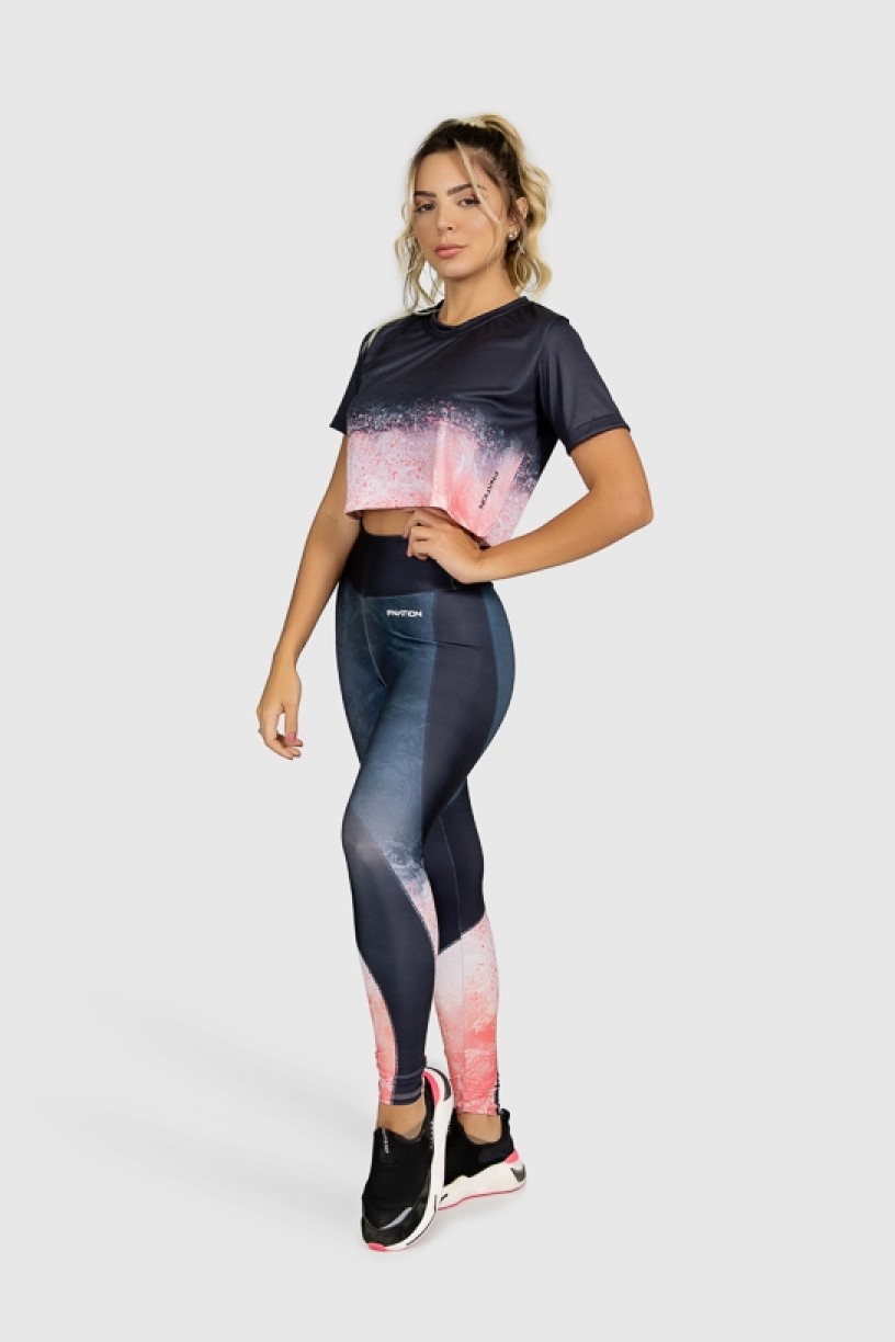 Cropped Fitness Soltinho Estampa Digital Massing Corals | Ref: GO272 