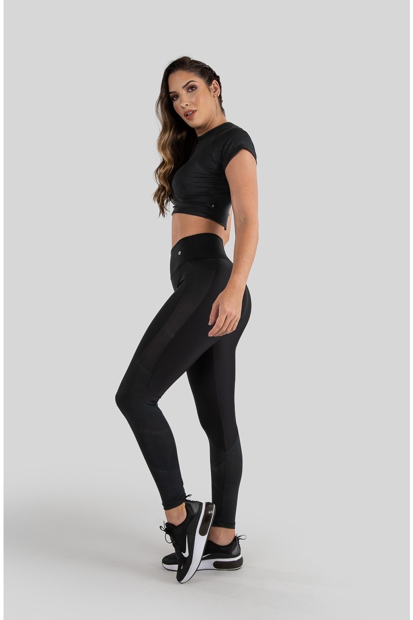 Cropped Raglan Refletivo (Preto Optical) | Ref: K3227-A