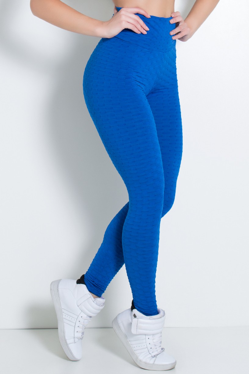 Calça Legging Tecido Bolha Invertida (Azul Royal) | Ref: KS-F119-004