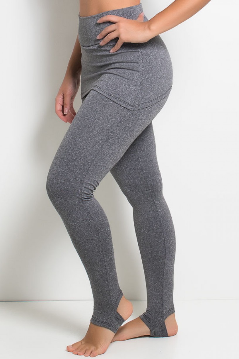 Calça Legging Mescla com Tapa Bumbum e Pezinho | Ref: KS-F181