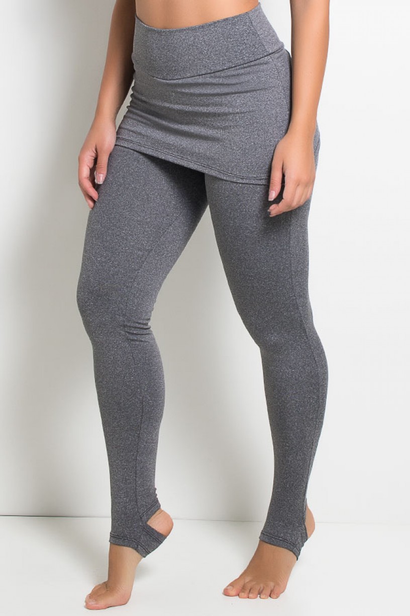 Calça Legging Mescla com Tapa Bumbum e Pezinho | Ref: KS-F181