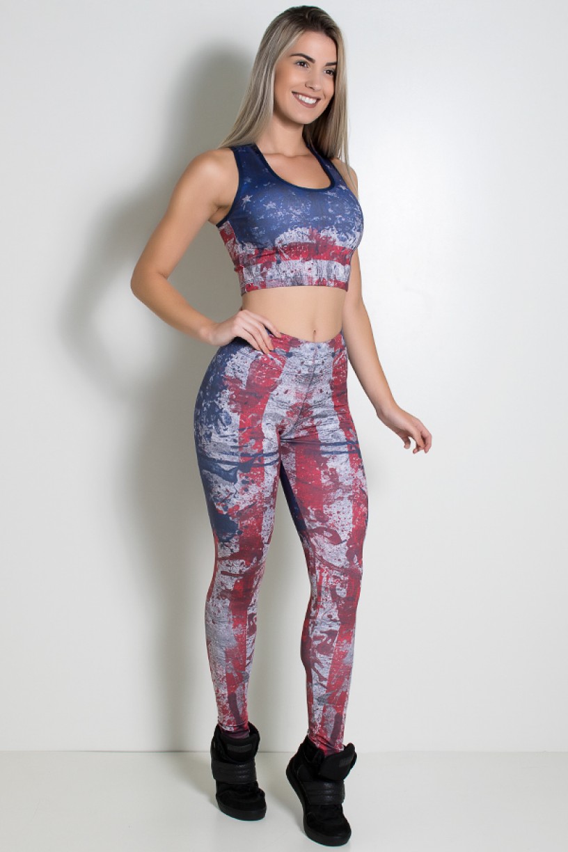 Conjunto States Sublimado (Top + Legging) | Ref: KS-F1859-001