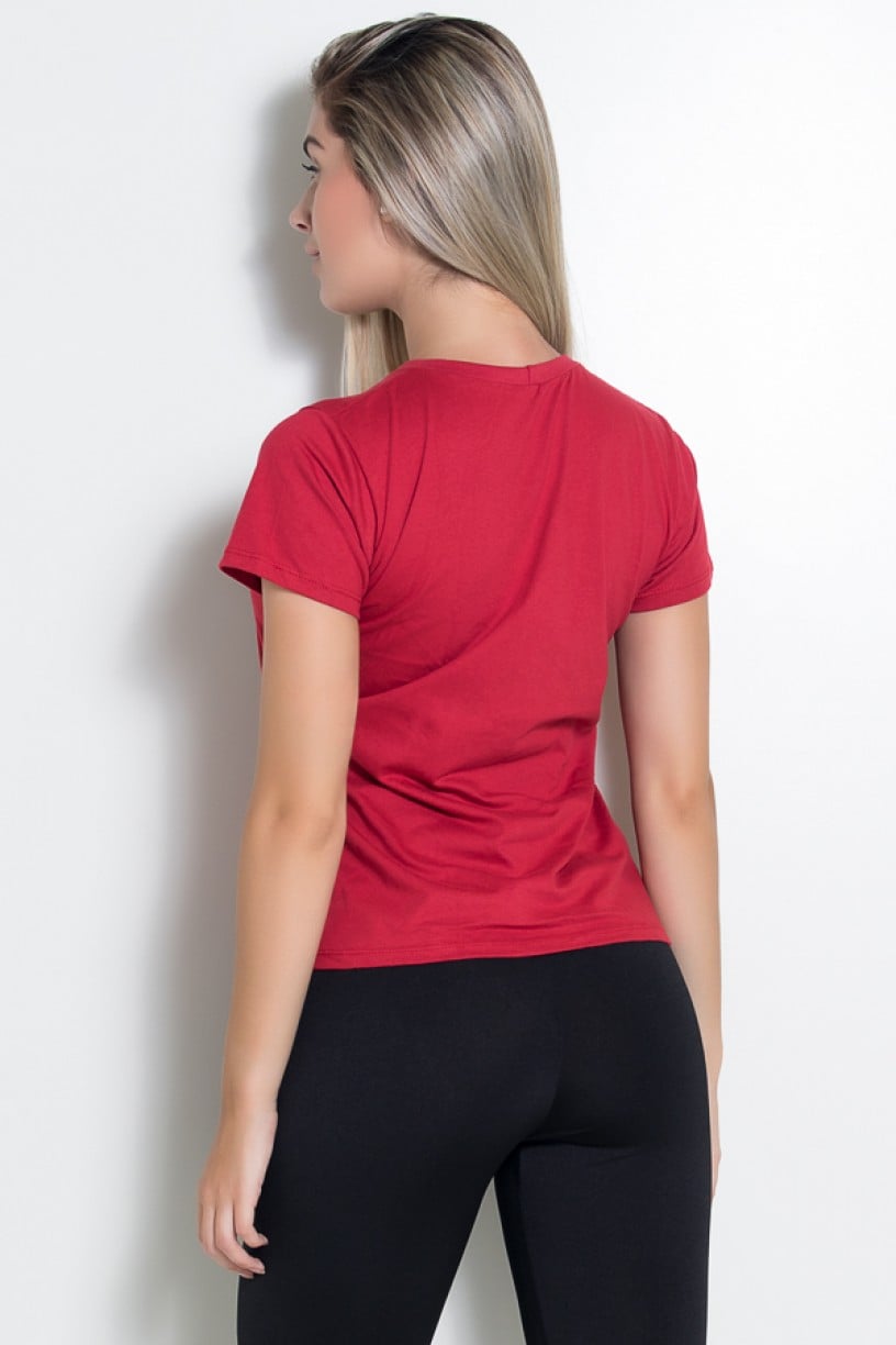 Camiseta Feminina (Sore Today Strong Tomorrow) (Vermelho) | Ref: KS-F226-004