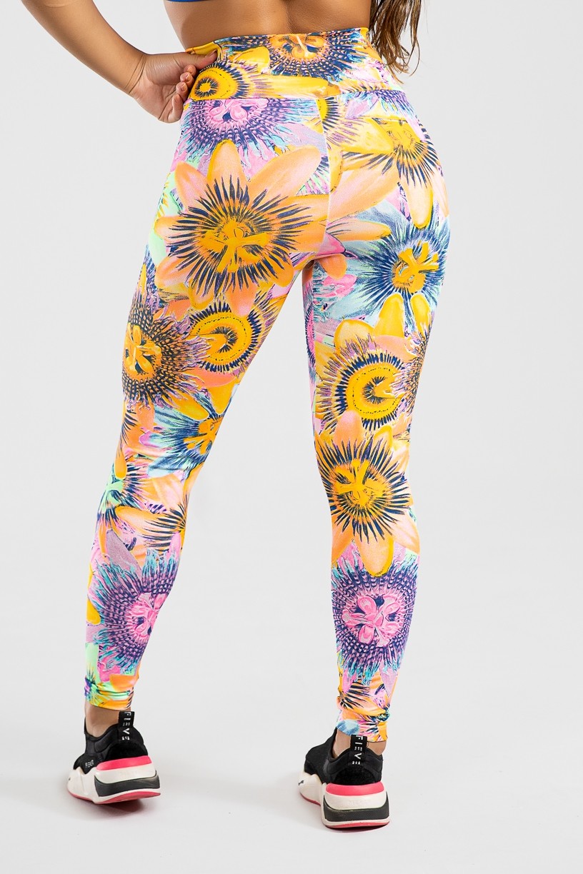 Legging Estampada Girassol Fluorescente | Ref: KS-F27-073