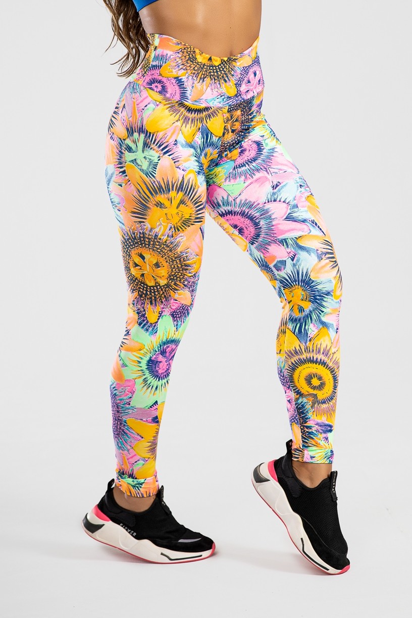 Legging Estampada Girassol Fluorescente | Ref: KS-F27-073