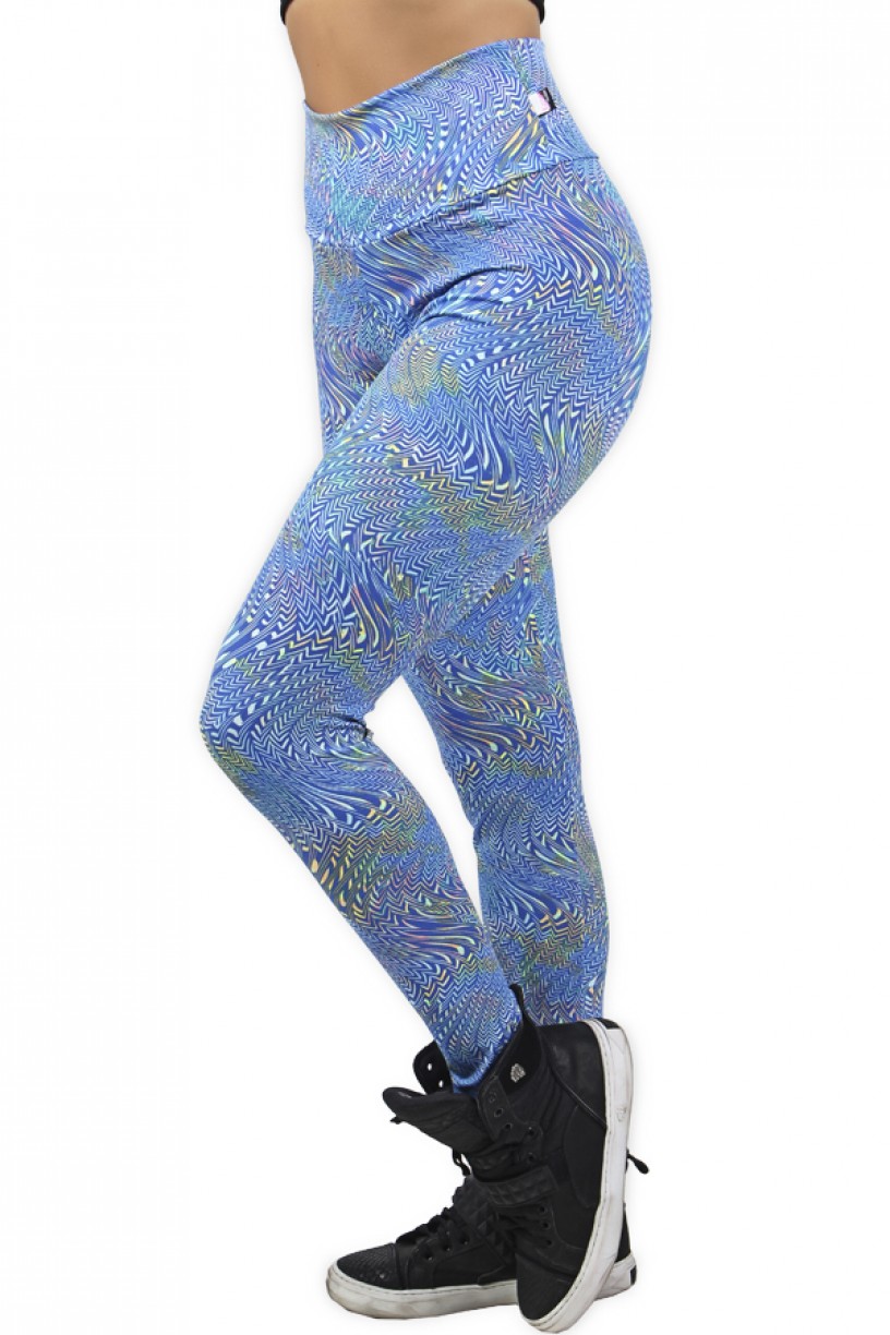 Legging Estampada Ondulado Azul | Ref: CA474