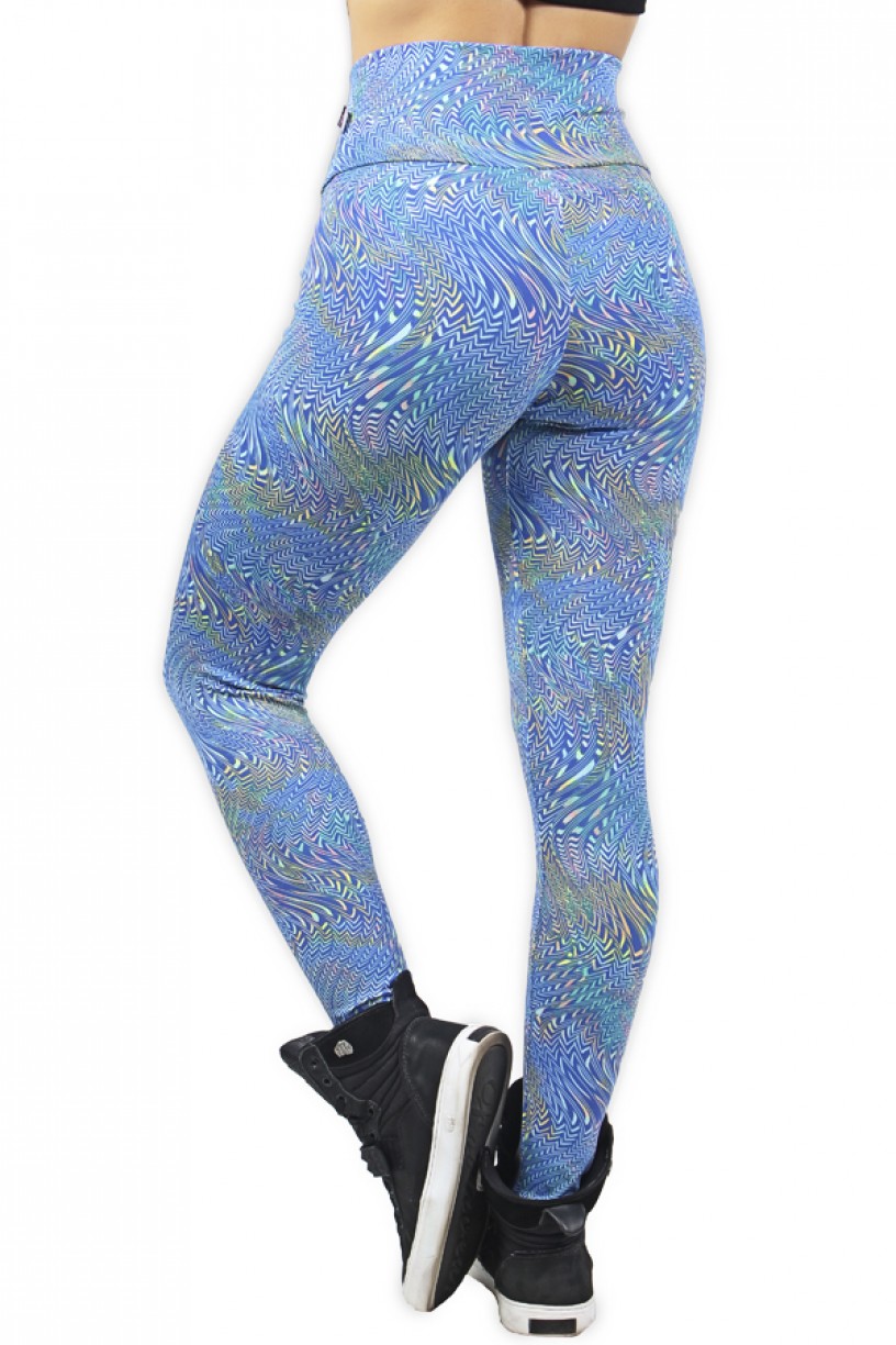 Legging Estampada Ondulado Azul | Ref: CA474