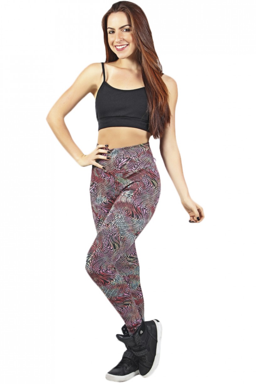 Legging Estampada Ondulado Colorido | Ref: CA479