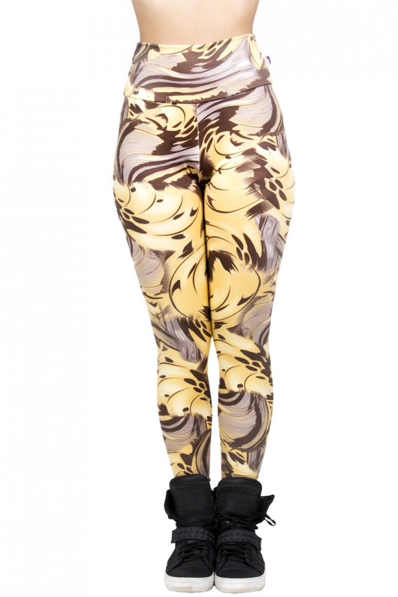 Legging Estampada Caramelo com Marrom e Bege | Ref: CA444 