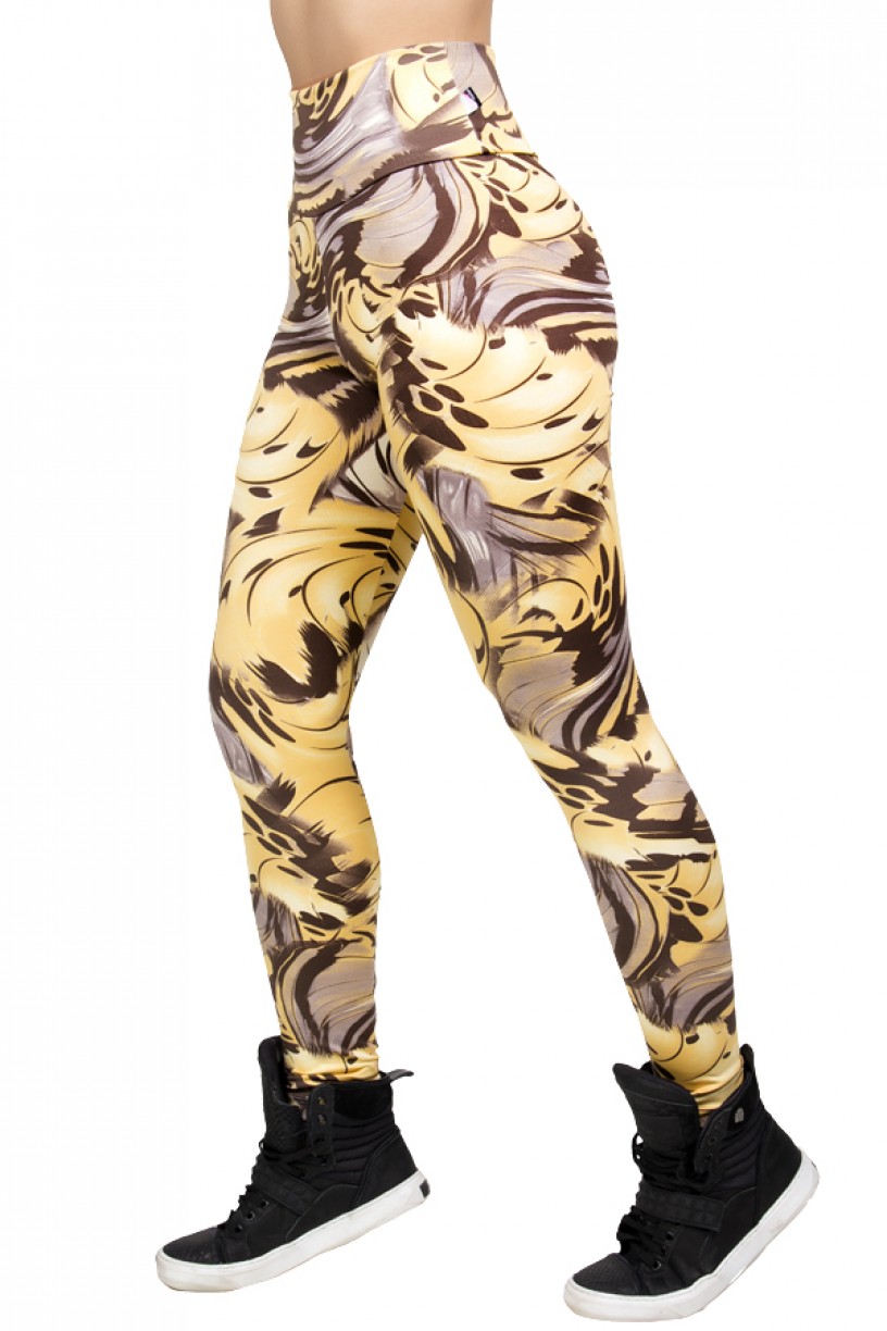 Legging Estampada Caramelo com Marrom e Bege | Ref: CA444 