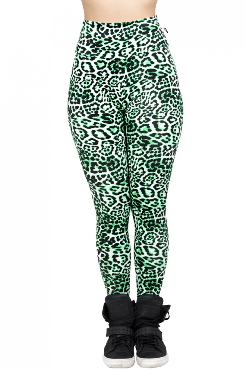 Legging Estampada Oncinha Verde com Preto | Ref: CA443