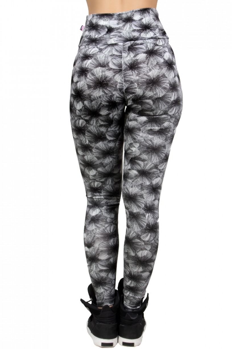 Legging Estampada Branco com Listras Pretas | Ref: CA452 