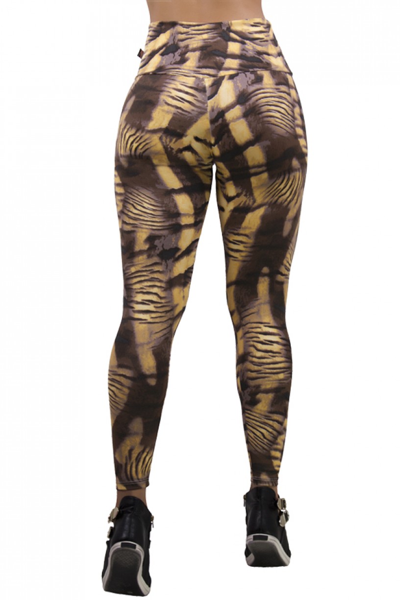 Legging Estampada Tigre Caramelo com Marrom