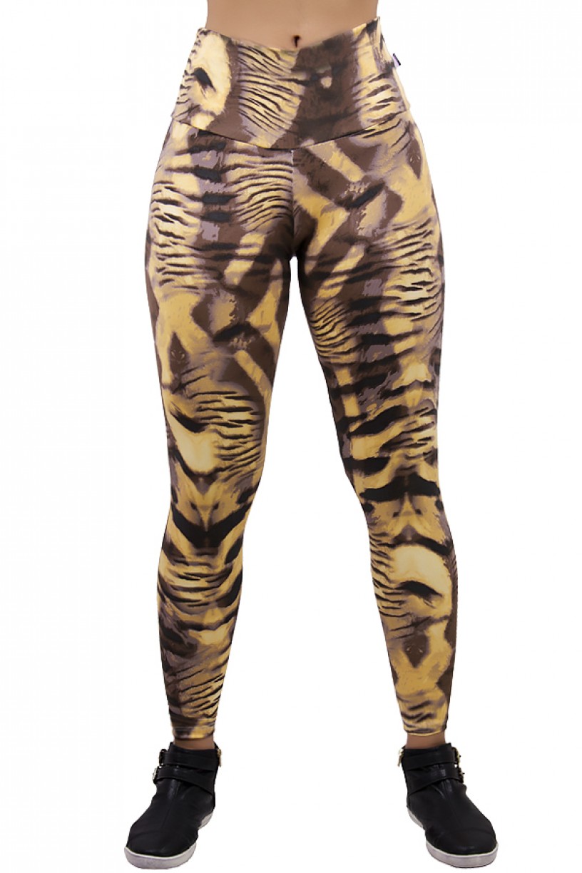 Legging Estampada Tigre Caramelo com Marrom