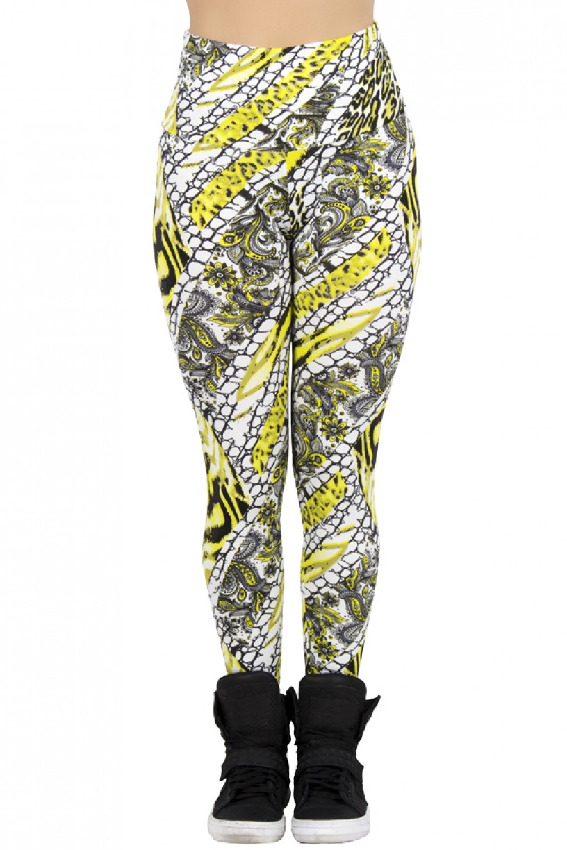 Legging Estampada Escama Branca com Flúor | Ref: CA283