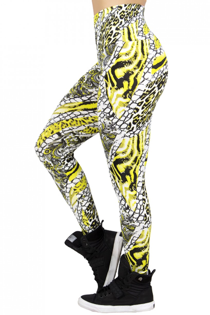 Legging Estampada Escama Branca com Flúor | Ref: CA283