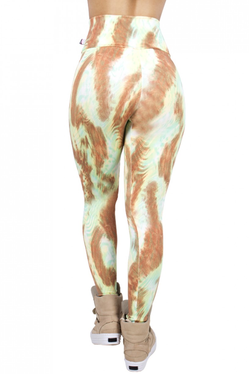 Legging Estampada Tigre Marrom e Verde Água | Ref: CA414