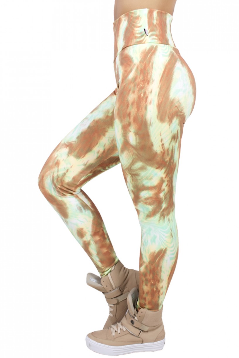 Legging Estampada Tigre Marrom e Verde Água | Ref: CA414