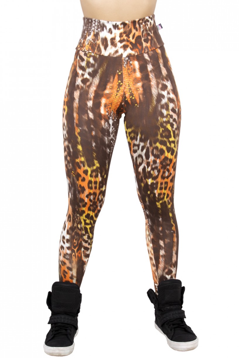 Legging Estampada Onça Amarela e Laranja com Escama | Ref: CA422