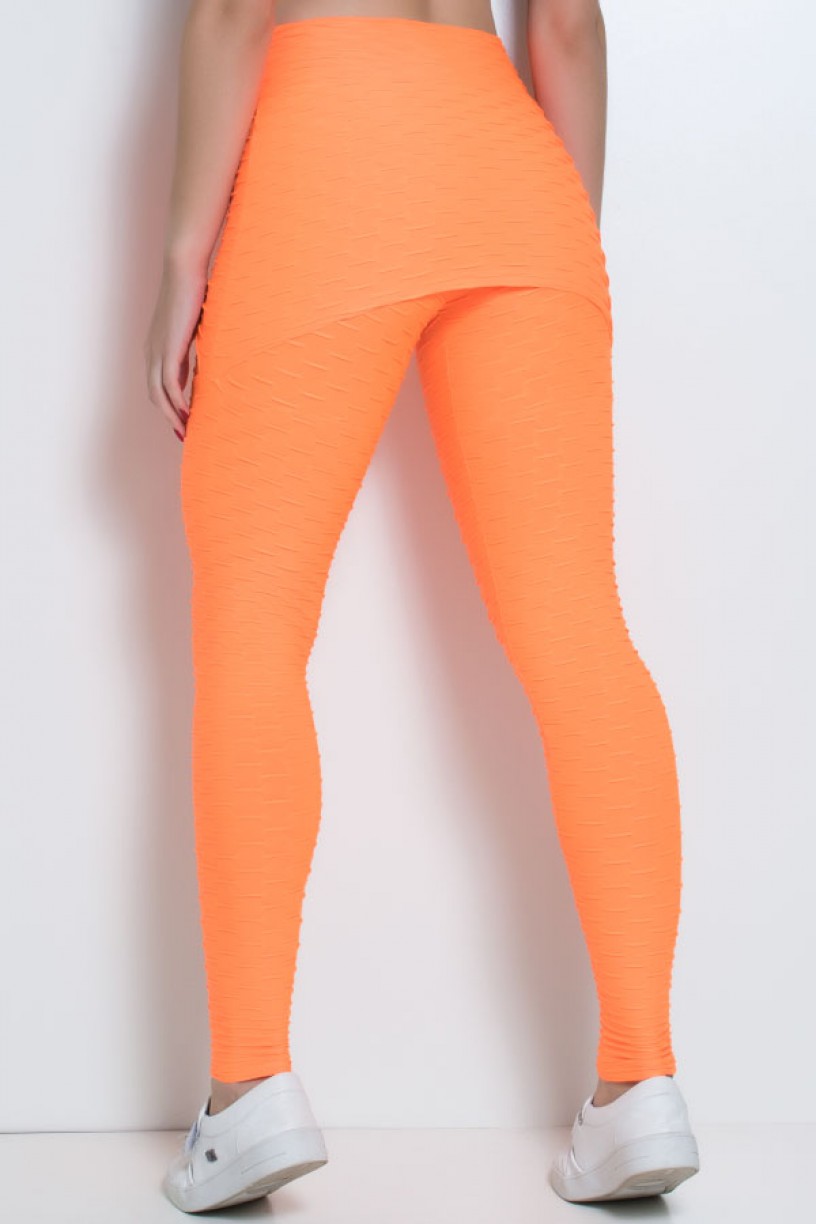 Legging com Tapa Bumbum Bolha Fluor (Laranja Fluor) | Ref: KS-F302-003