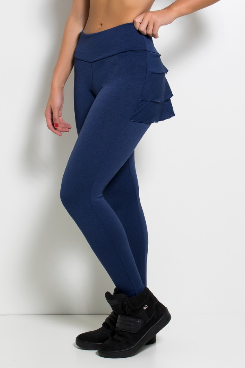 Calça com Babado (Azul Marinho) | Ref: KS-F313-002