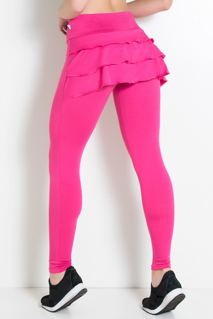 Calça com Babado (Rosa Pink) | Ref: KS-F313-005