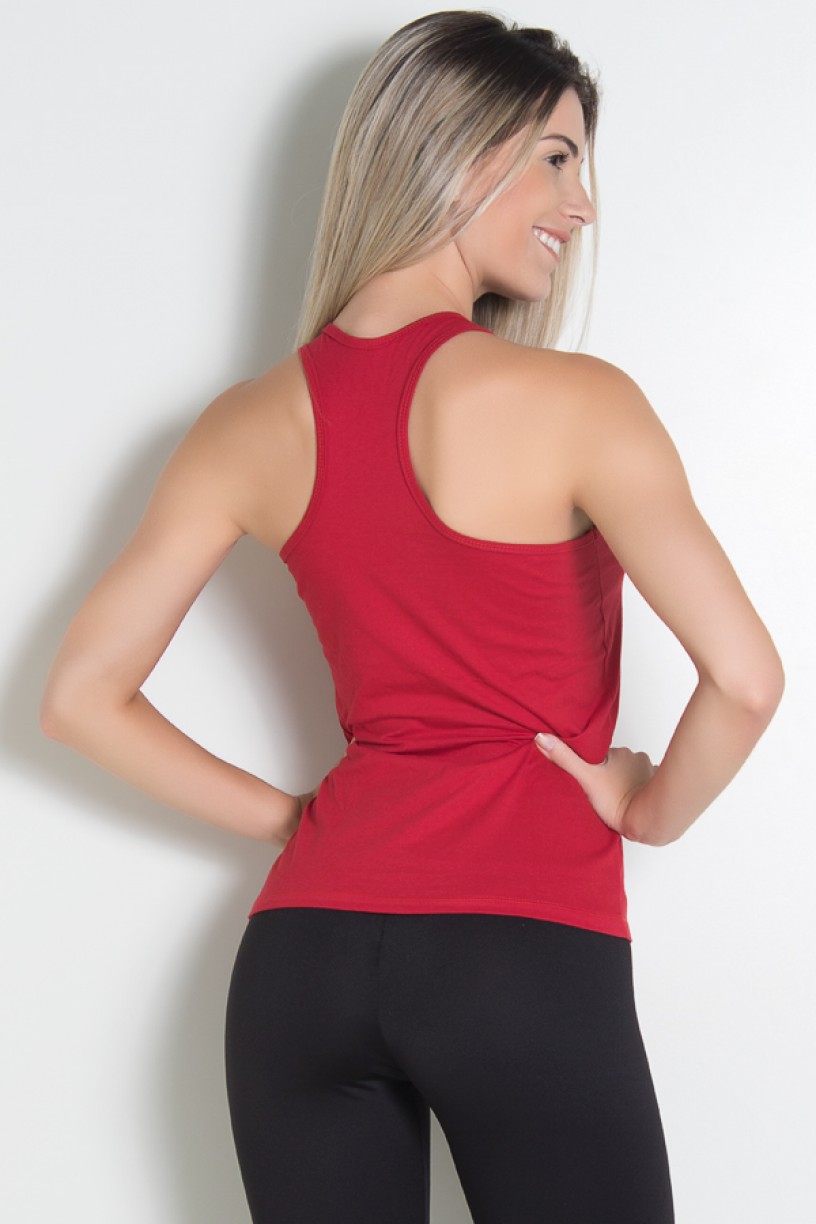 Camiseta de Malha Nadador (Sore today strong tomorrow) (Vermelho) | Ref: KS-F319-003