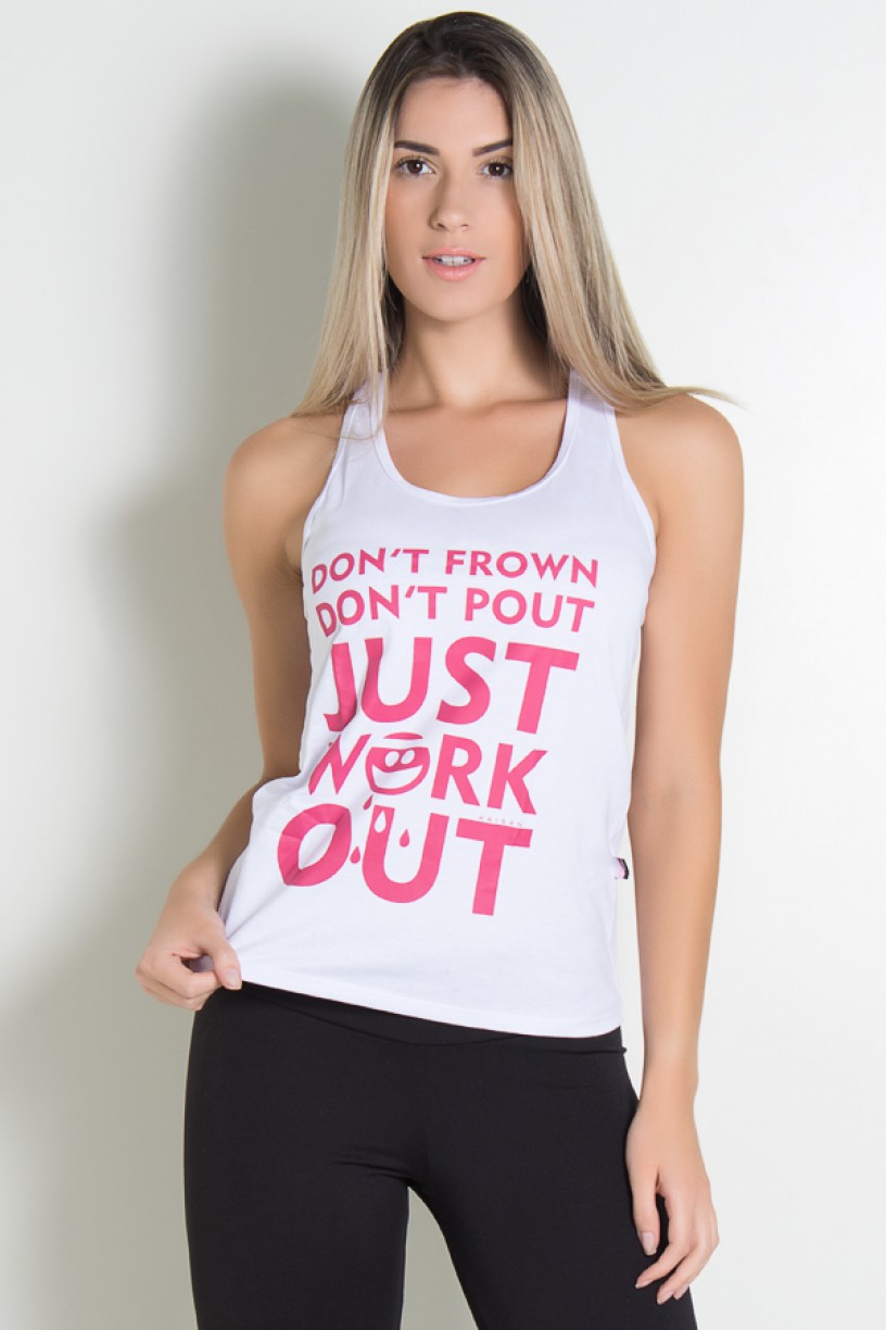 Camiseta de Malha Nadador (Just work out) (Branco) | KS-F320-002