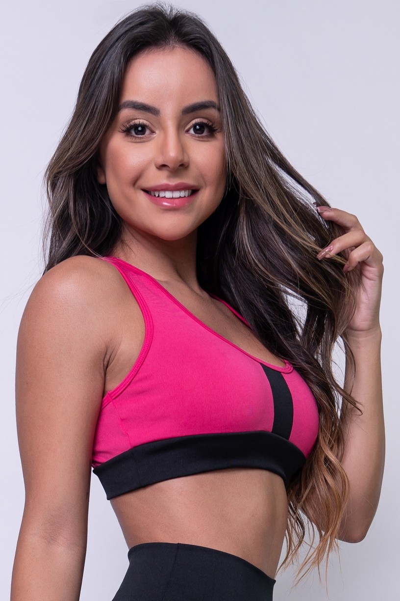 Top 2 Cores (Rosa Pink / Preto) | Ref: KS-F490-004