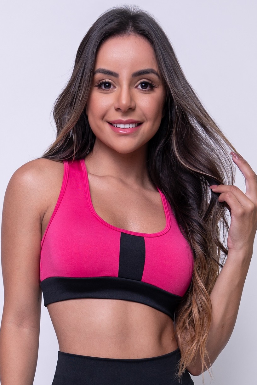 Top 2 Cores (Rosa Pink / Preto) | Ref: KS-F490-004