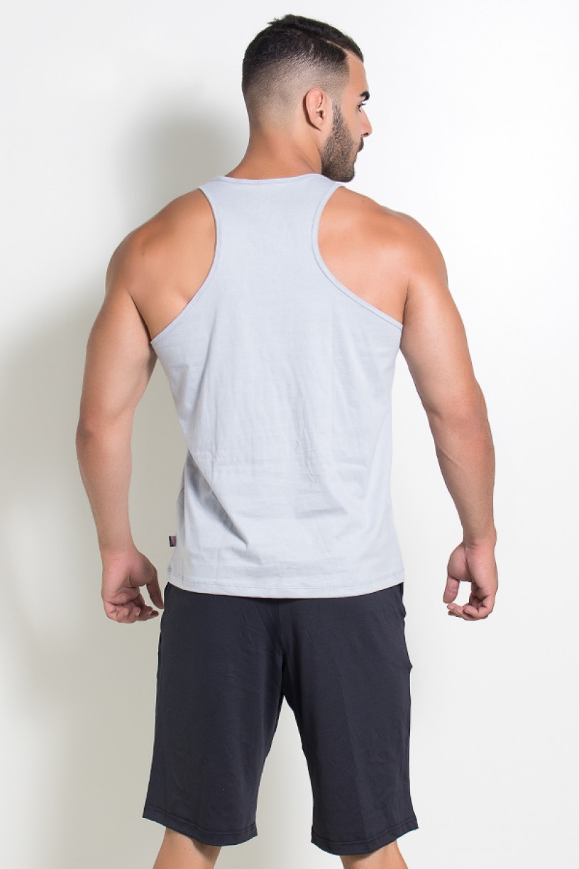 Camiseta Regata (Que Toda Inveja Vire Massa Muscular) (Cinza) | Ref: KS-F520-004