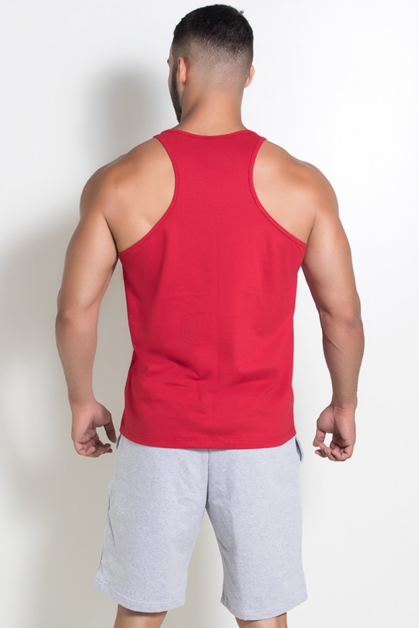 Camiseta Regata  (Treine Como Um Monstro) (Vermelho) | Ref: KS-F521-003