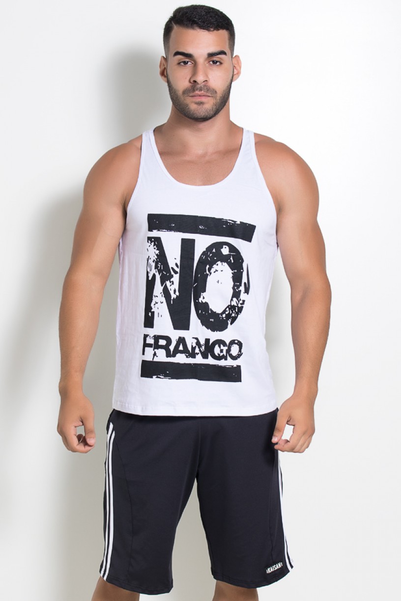 Camiseta Regata (No Frango) (Branco) | Ref: KS-F525-001