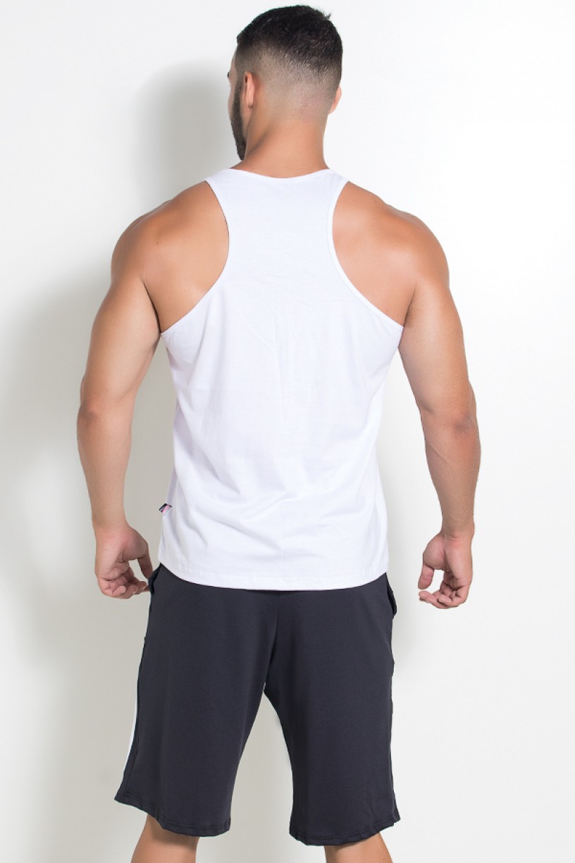 Camiseta Regata (Big Man) (Branco) | Ref: KS-F526-001