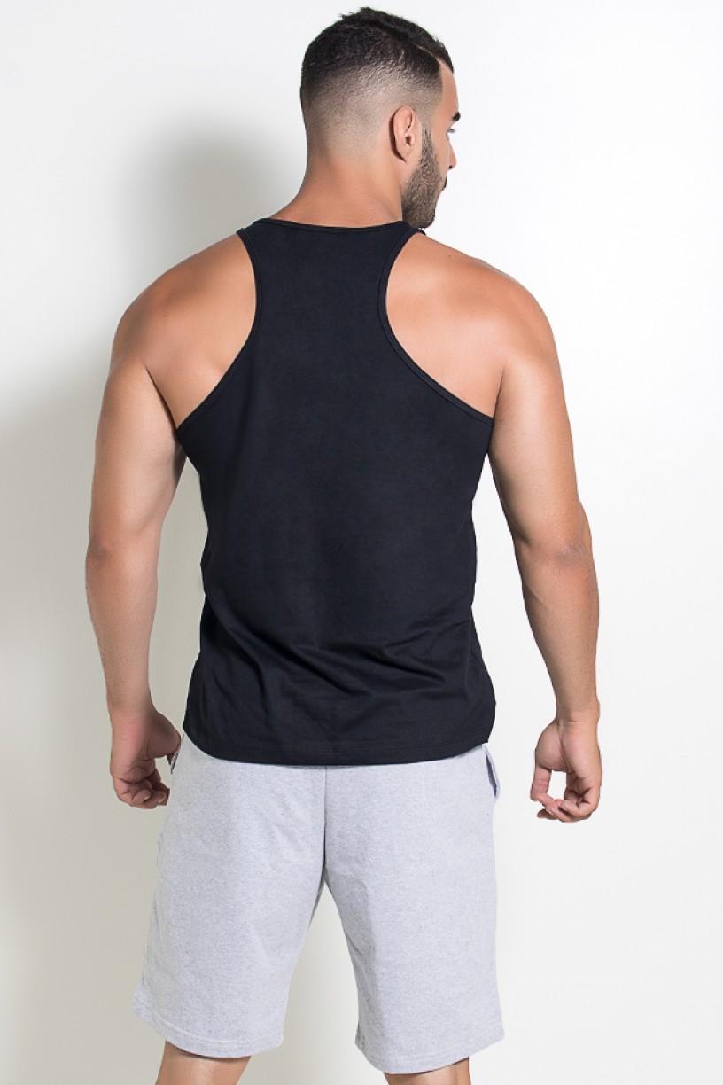 Camiseta Regata (Big Man) (Preto) | Ref: KS-F526-002