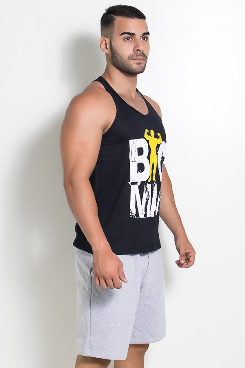 Camiseta Regata (Big Man) (Preto) | Ref: KS-F526-002