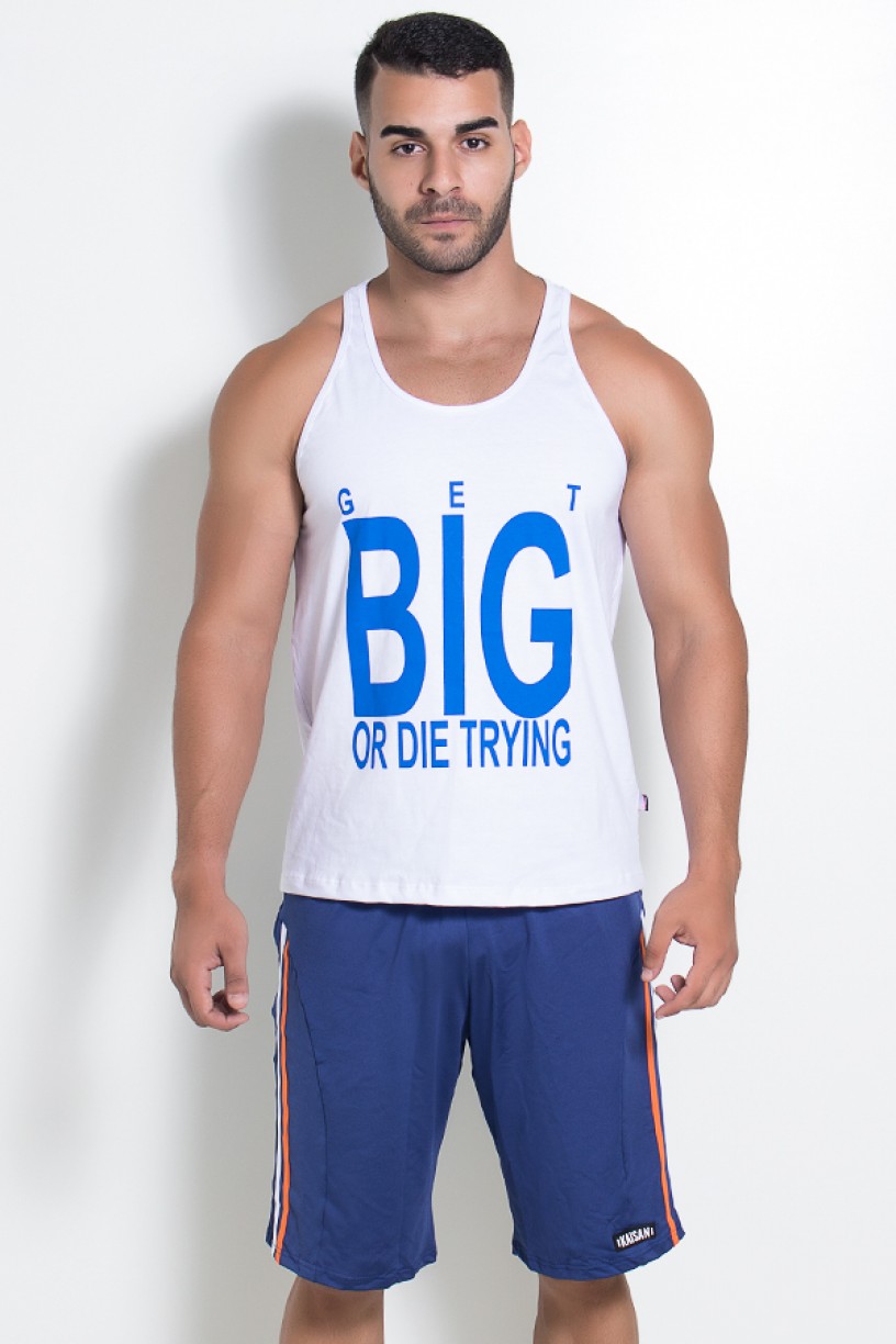 Camiseta Regata (Get Big Or Die Trying) (Branco) | Ref: KS-F529-001