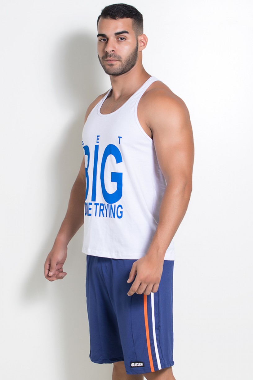 Camiseta Regata (Get Big Or Die Trying) (Branco) | Ref: KS-F529-001