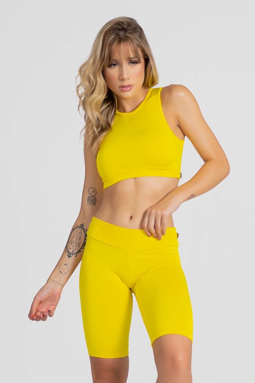 Cropped Anamara Liso ( Amarelo ) | Ref: KS-F602-007