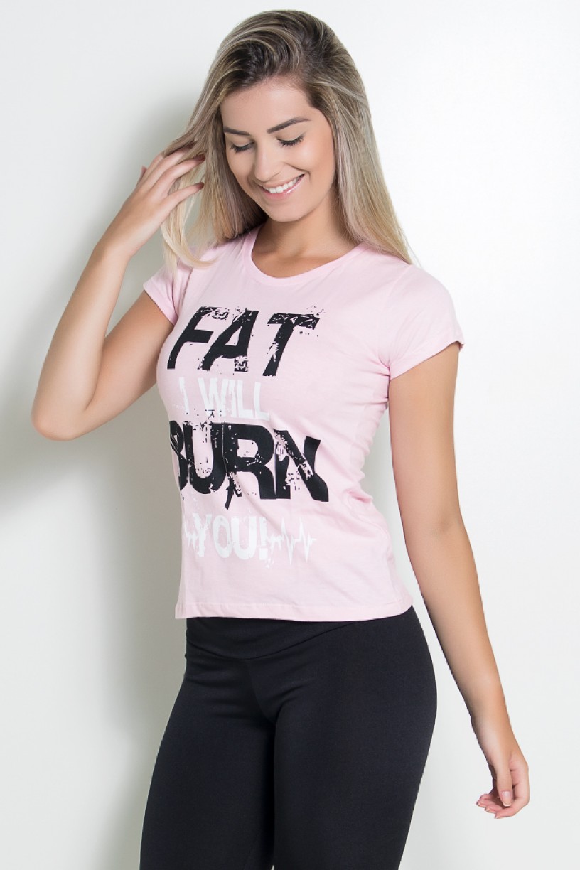 Camiseta Feminina Fat I Will Burn You | Ref: KS-F704