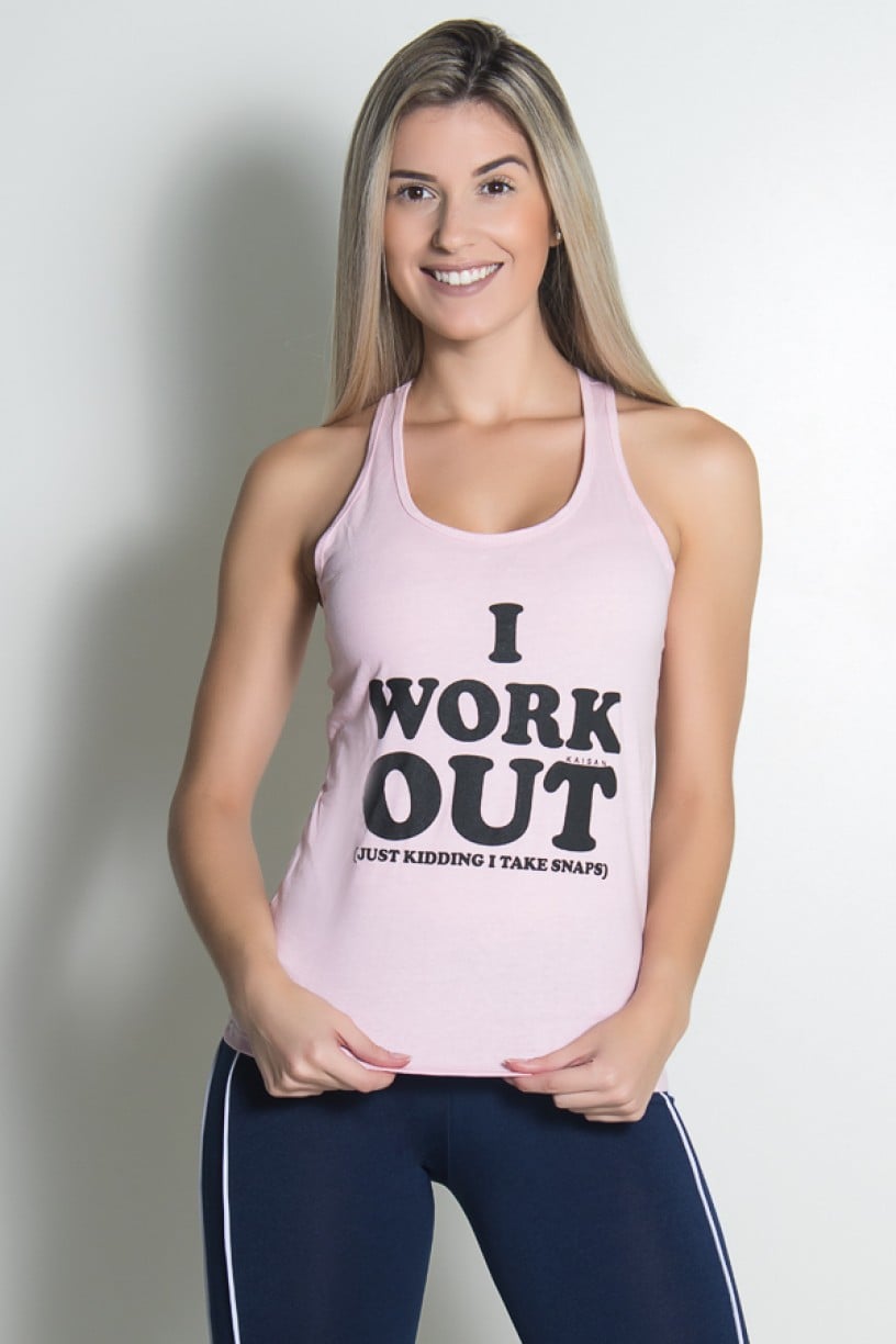 Camiseta de Malha Nadador (I Work Out) | Ref: KS-F908