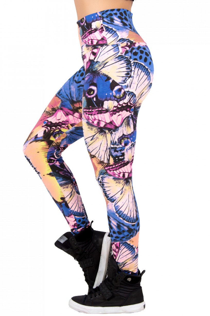 Legging Estampada Borboleta Rosa Roxa e Azul | Ref: CA366