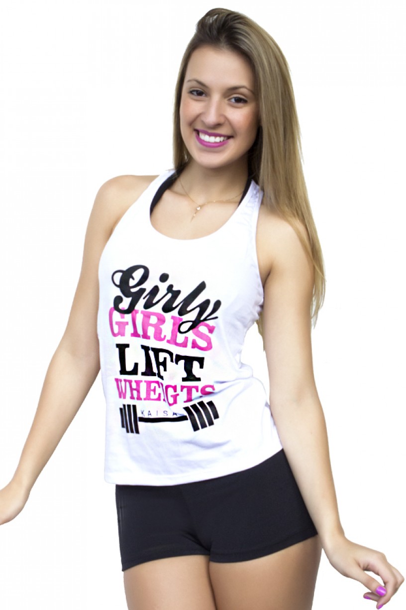 Camiseta de Malha Nadador (Girls Lift Weights) | Ref: KS-F322